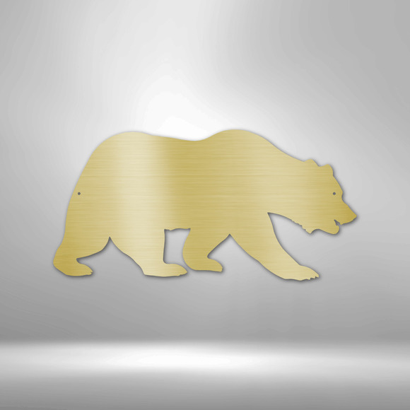 Grizzly Bear Steel Sign Laser Cut Powder Coated Home & Office Metal Wall Decor M